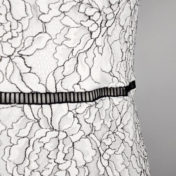 DB Studio David's Bridal White Floral Lace Sheath Dress Size 10 - Picture 4 of 15